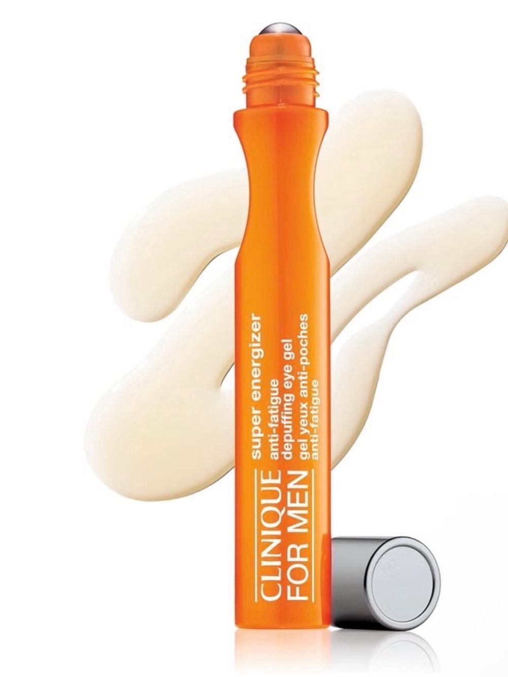 Nwt- Clinique For Men Super Energizer Eye Gel - Orange & Silver Roller